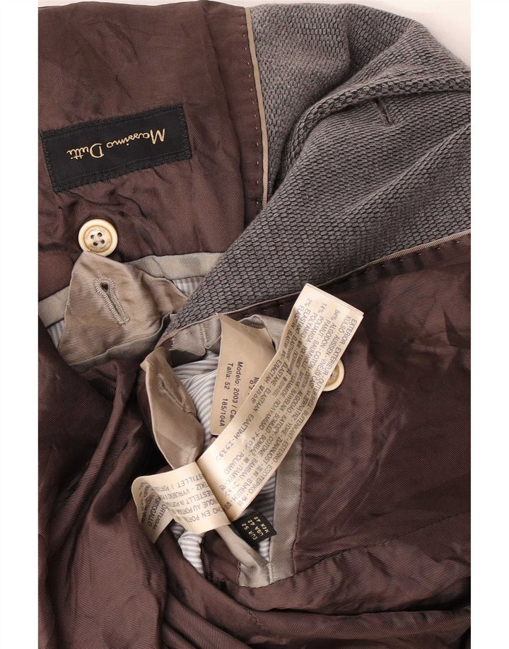 Męska marynarka zapinana na 2 guziki Massimo Dutti EU 52, duża, szara bawełna