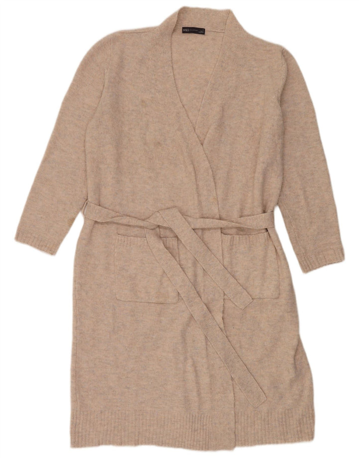 Sweter damski Marks & Spencer Longline Cardigan UK 14 średni beż