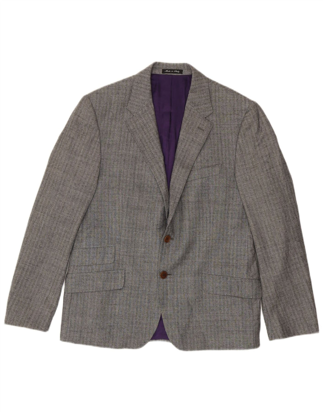 Męska marynarka Paul Smith zapinana na 2 guziki UK 40, duża, szara, wełniana w prążki