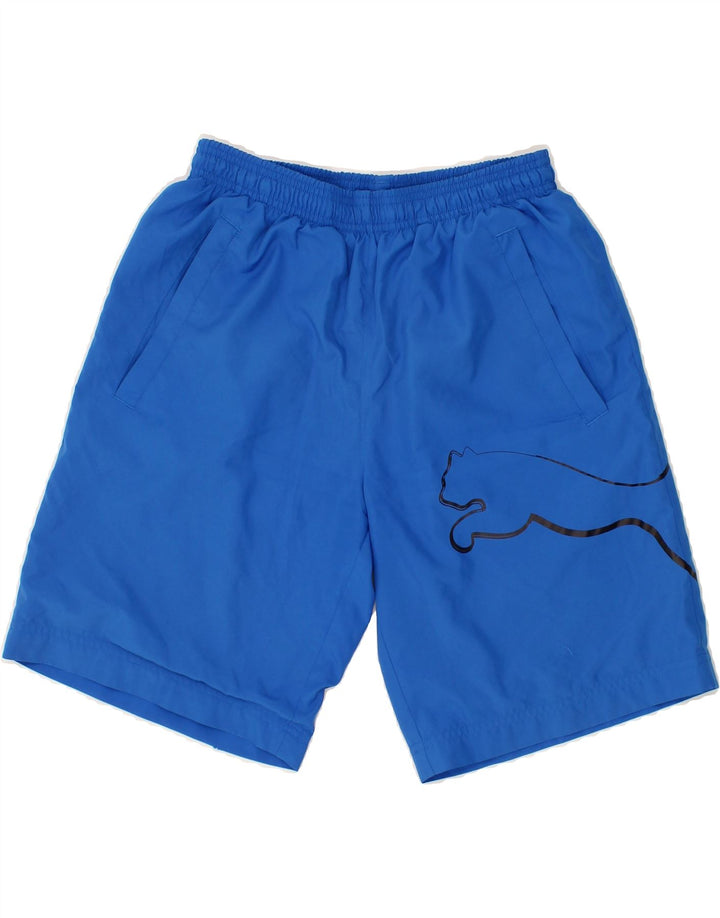 PUMA Mens Graphic Sport Shorts Small Blue Vintage Puma and Second-Hand Puma from Messina Hembry 