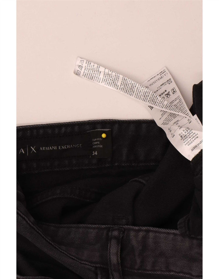 Armani Exchange Męskie jeansy slim W34 L33 Czarne bawełniane
