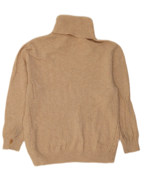 Damski sweter Zara z okrągłym dekoltem UK 12, średni beż, bawełna