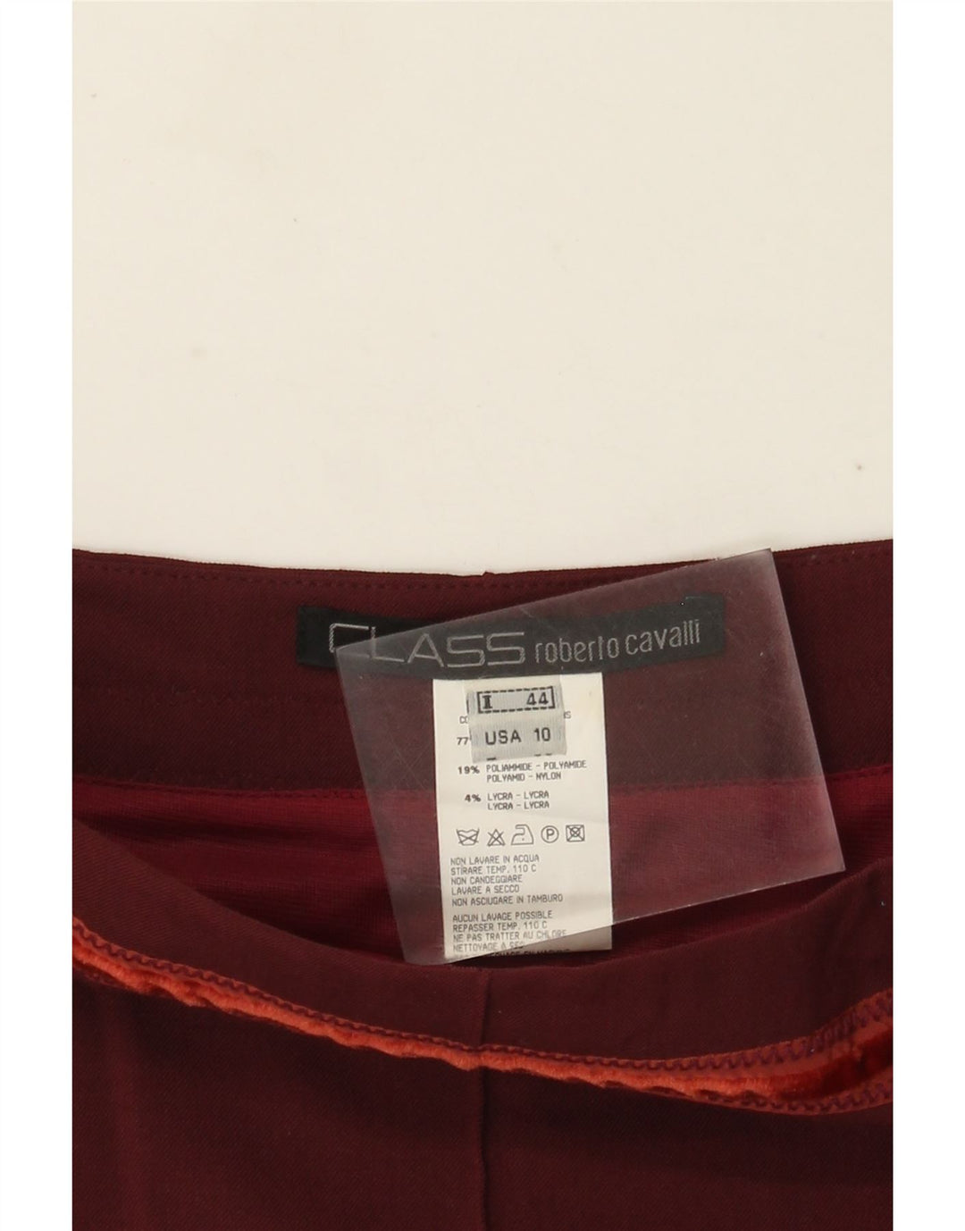 Spódnica damska Roberto Cavalli klasy syrenka IT 44 Medium W30 Burgundowa wełna