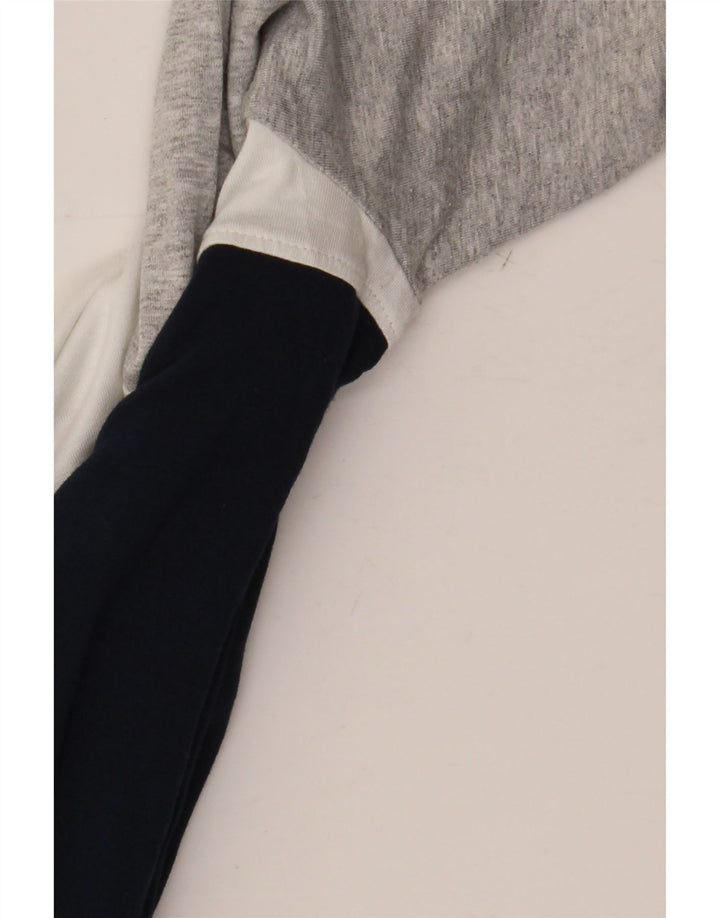 Damski top Jaeger z rękawem 3/4, UK 16, duża, wielokolorowa wiskoza z blokami kolorów