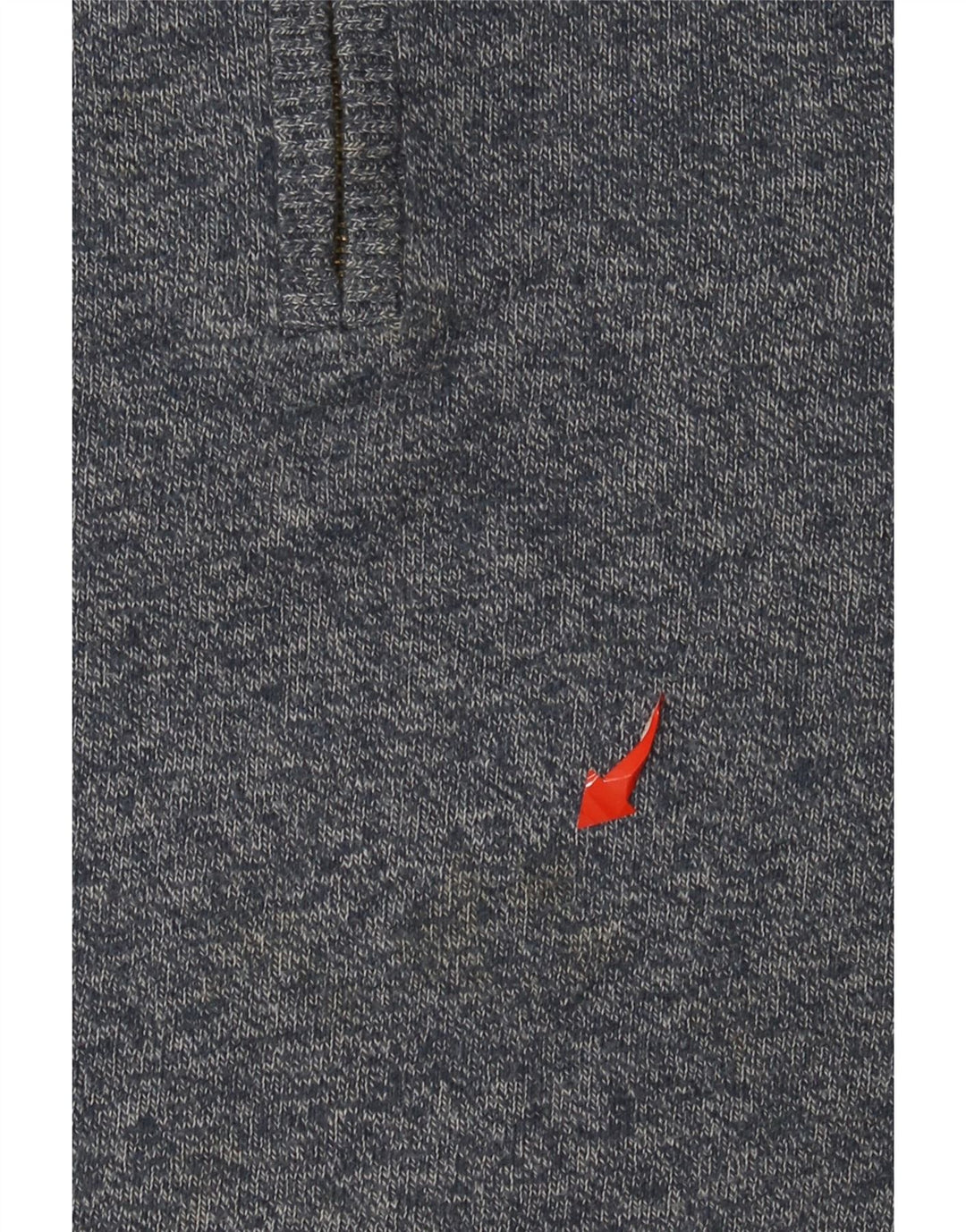 Męski sweter z zamkiem błyskawicznym Fat Face Średni niebieski nakrapiany bawełniany klasyk