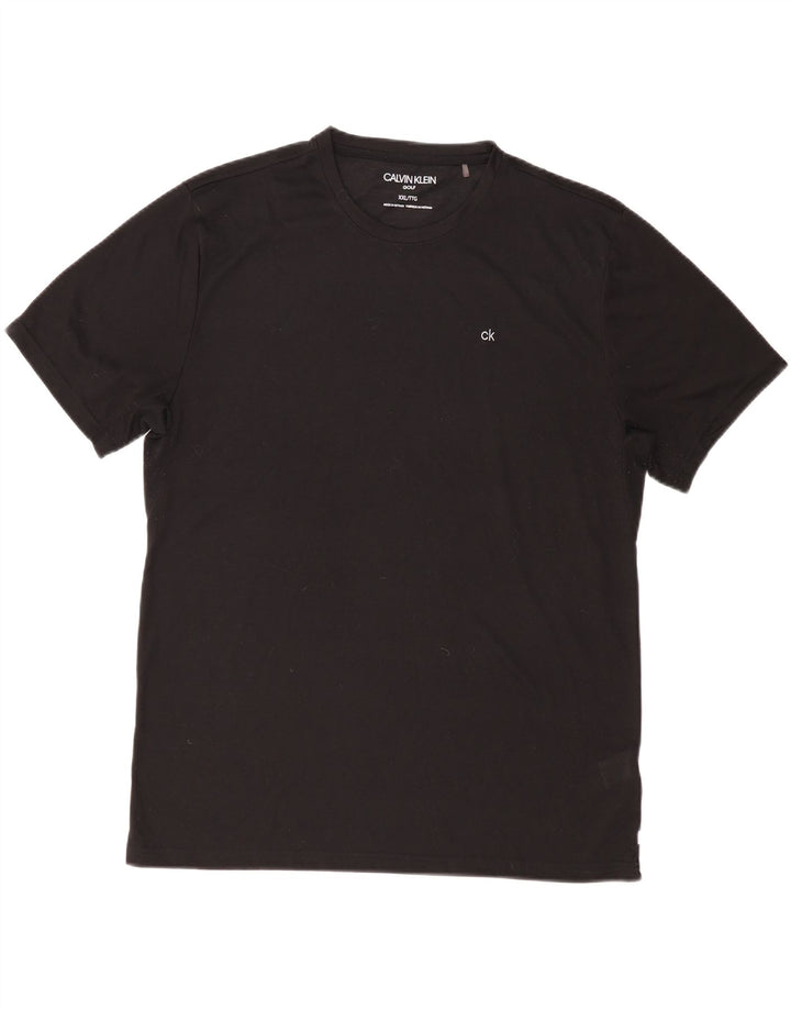 Męski T-shirt CALVIN KLEIN Top 2XL Czarny Poliester