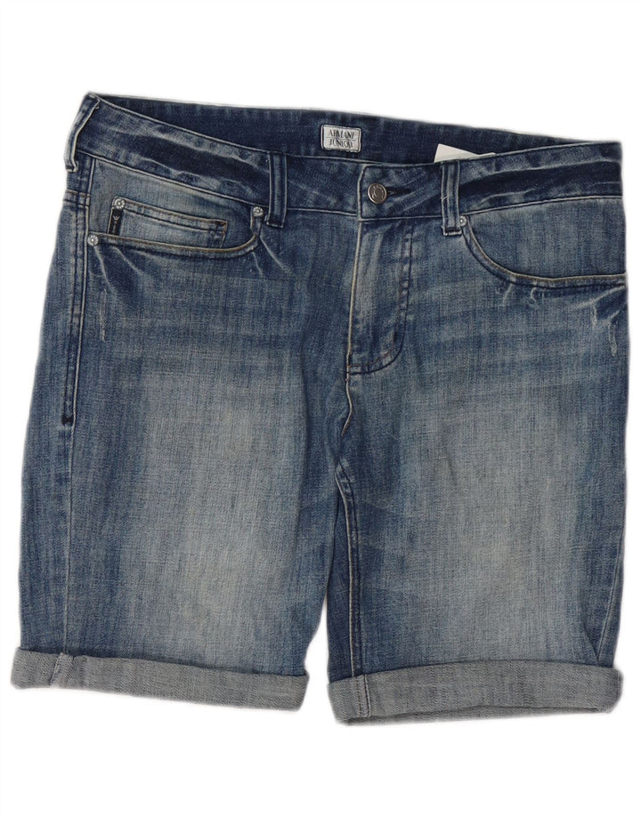 Spodenki jeansowe chłopięce Armani Junior 14-15 lat W34, niebieska bawełna