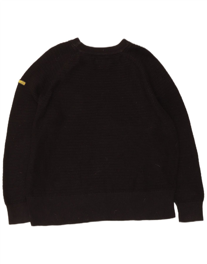 Sweter damski Barbour o regularnym kroju z dekoltem w łódkę UK 12, średni czarny
