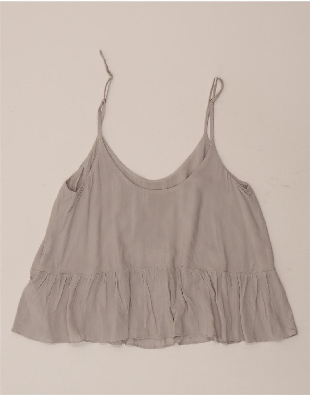 Topshop damski top na ramiączkach UK 10 Small, szara wiskoza