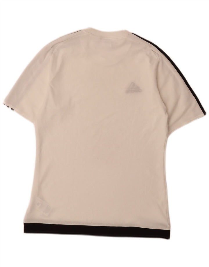 Adidas Męski T-shirt Top Mały Biały Poliester Sport