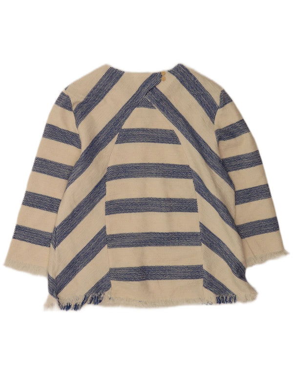 Damska bluzka z rękawem 3/4 Zara UK 12, średnia, bawełniana w białe paski