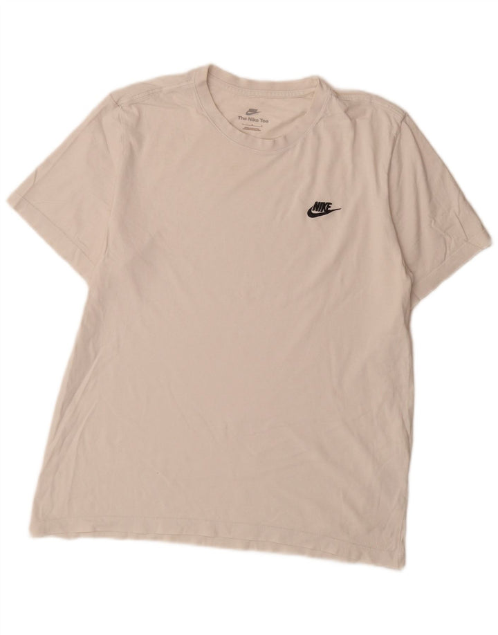 Męski T-shirt Nike, duży, biały, bawełniany