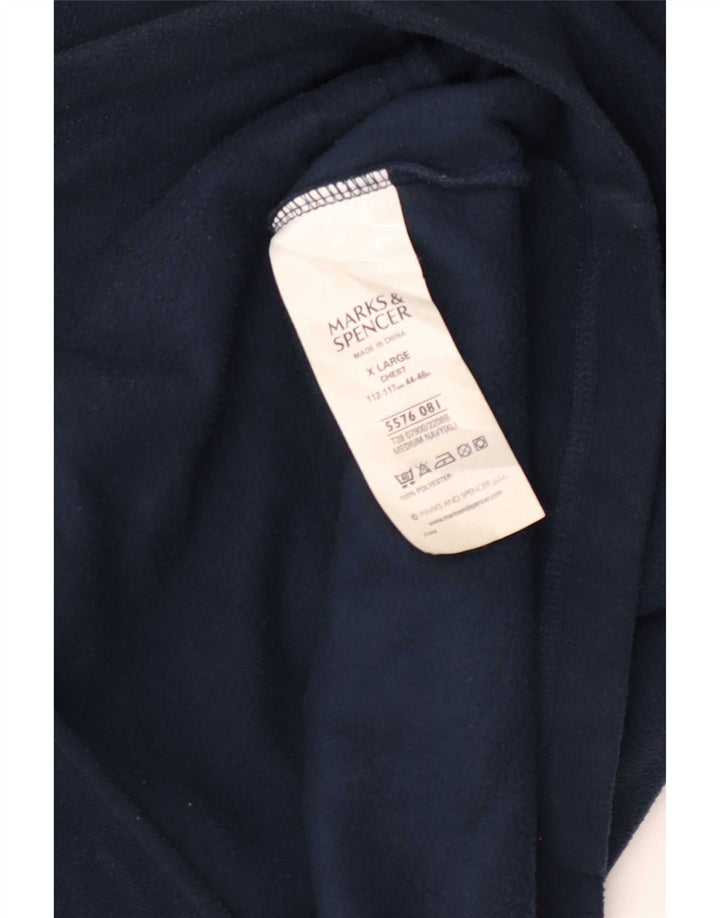 Męska kurtka polarowa Marks & Spencer UK 42 XL, granatowa, poliestrowa