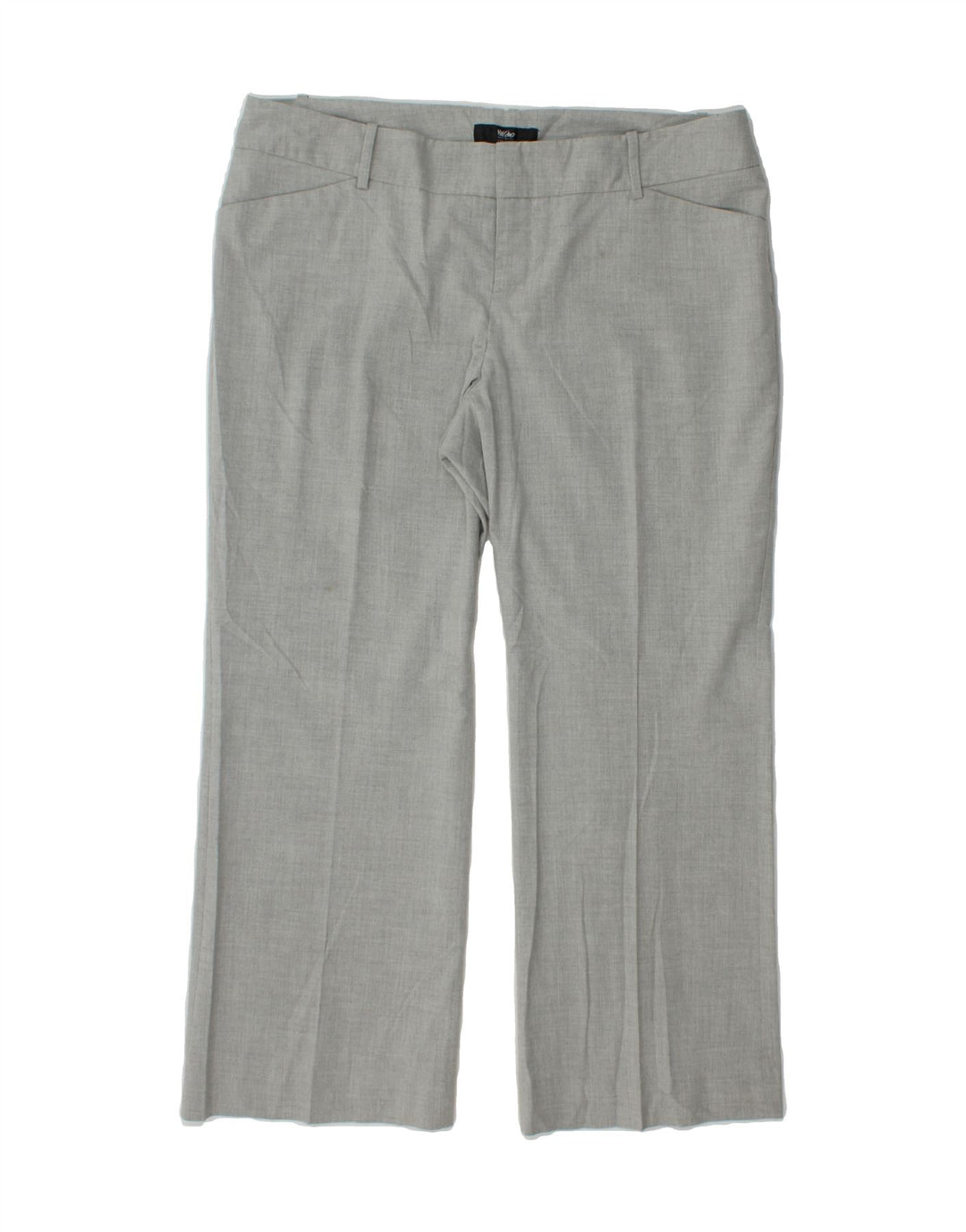MOSSIMO Womens Straight Cropped Trousers US 14 XL W36 L26 Grey Polyester Vintage Mossimo and Second-Hand Mossimo from Messina Hembry 