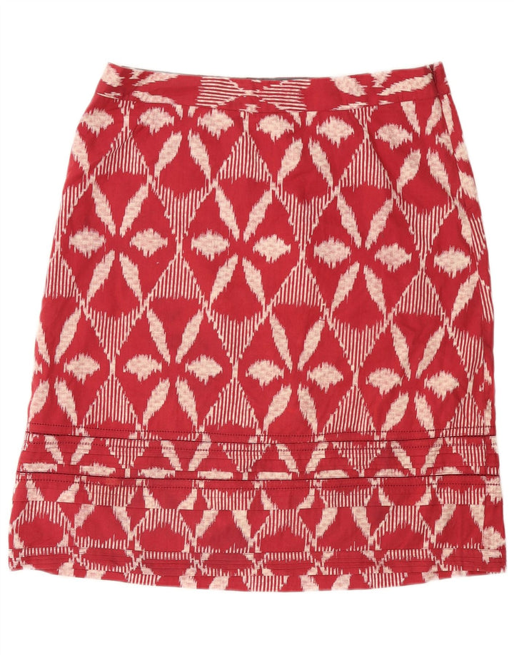 Damska spódniczka mini White Stuff UK 14 duża W34 Burgundowa bawełniana w kwiaty