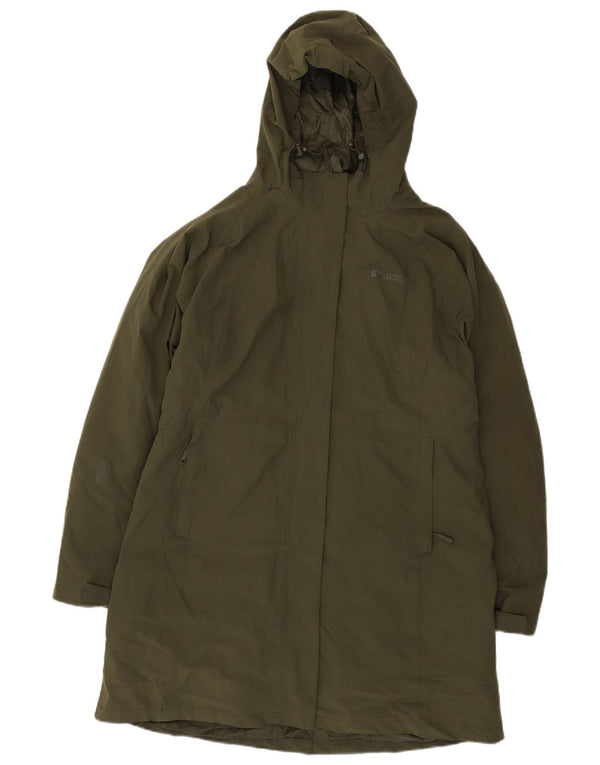 Damski ocieplany płaszcz z kapturem i kapturem Mountain Warehouse UK 16, duży nylon w kolorze khaki