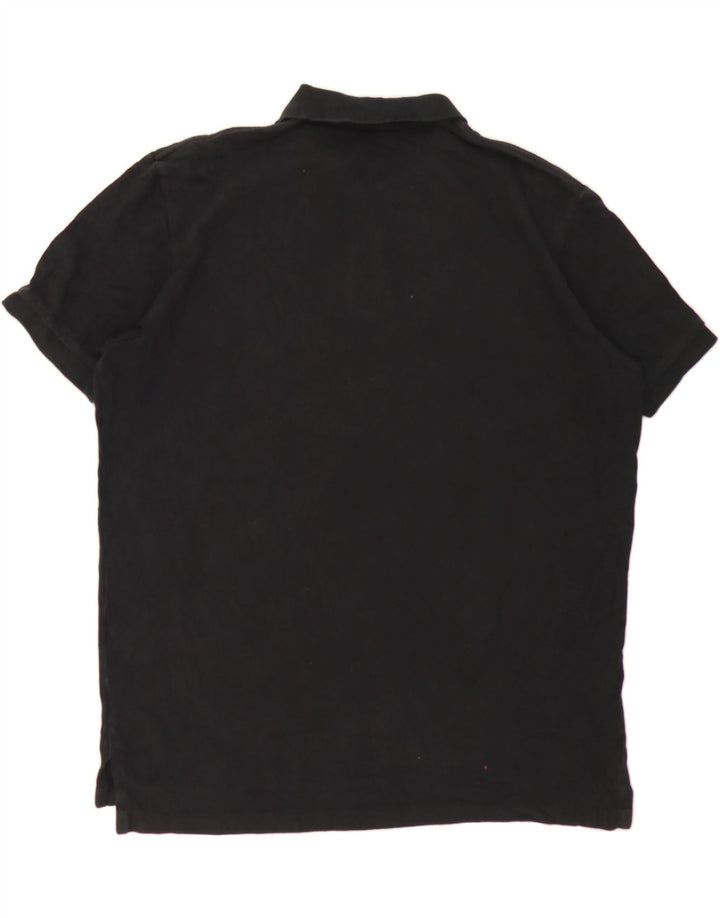 EDDIE BAUER Mens Polo Shirt Large Black Cotton Vintage Eddie Bauer and Second-Hand Eddie Bauer from Messina Hembry 