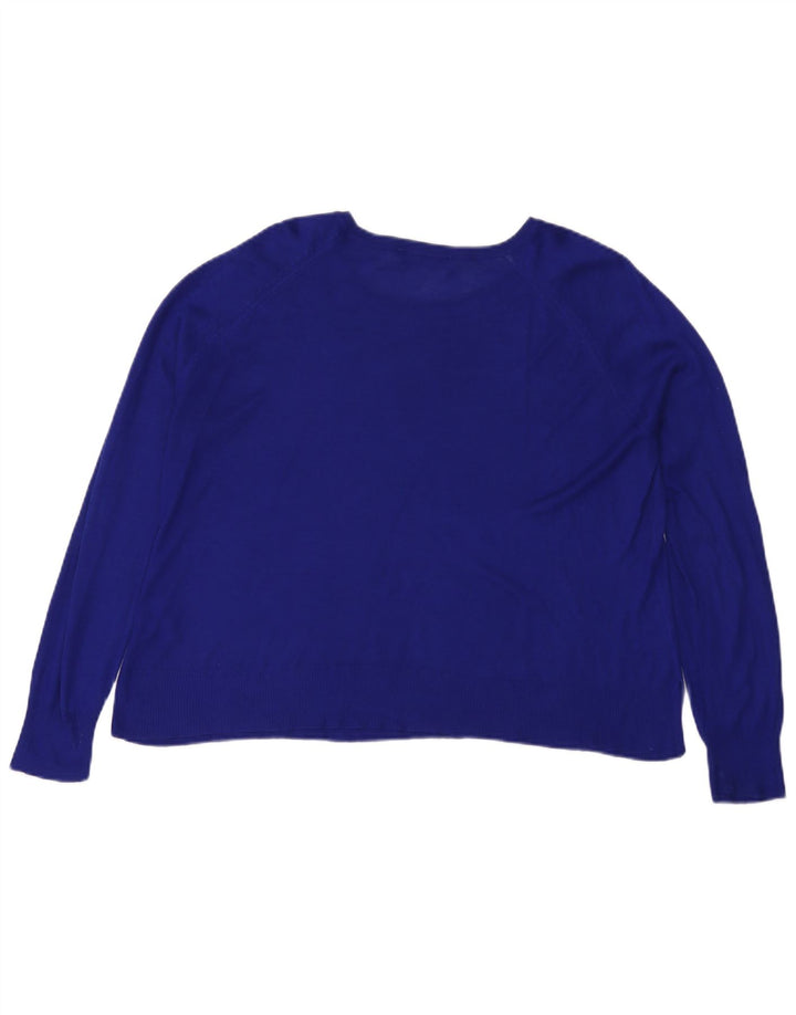 Damska bluzka oversize Zara UK 14 Średni niebieski wiskoza