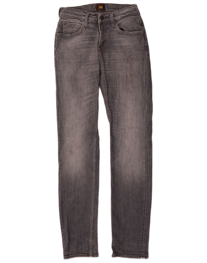Damskie jeansy Lee Rider Slim W28 L32 Szara bawełna