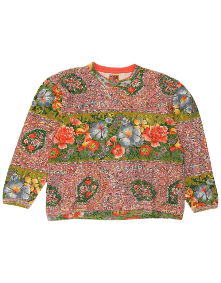 Sweter damski American System UK 14, duży, wielokolorowy