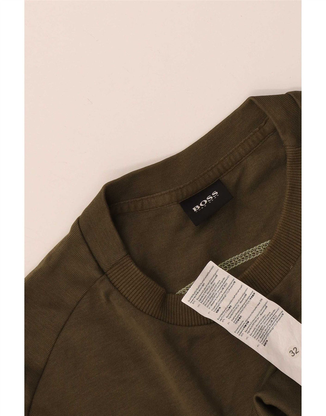 Męska bluza z grafiką Hugo Boss, średnia bawełna khaki