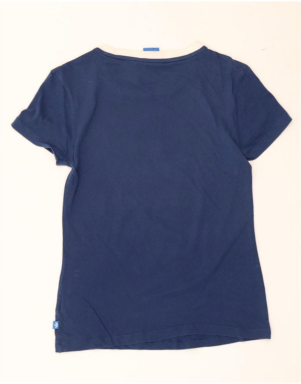 Damska koszulka graficzna Adidas Top UK 8, mała, granatowa