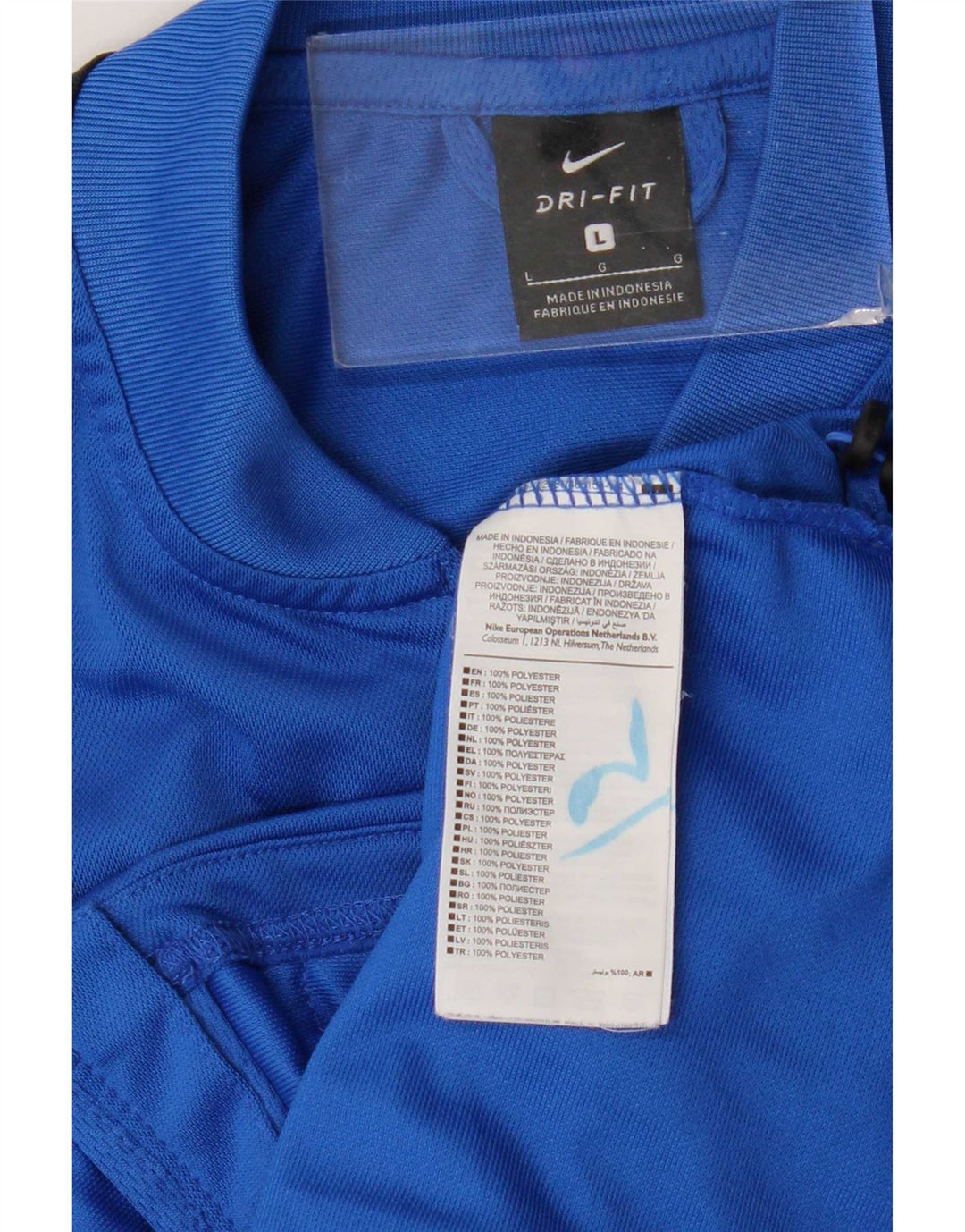 Męska bluza dresowa Nike Dri Fit z grafiką, duży niebieski blok kolorów
