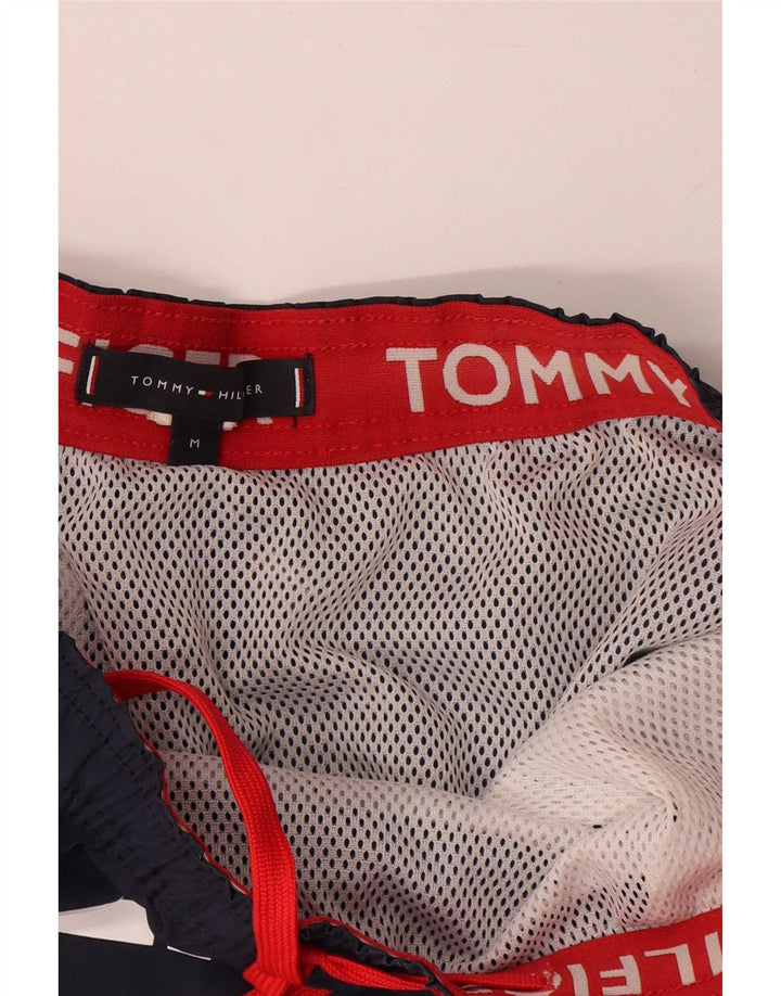 Męskie spodenki kąpielowe Tommy Hilfiger z grafiką, średni granatowy poliester