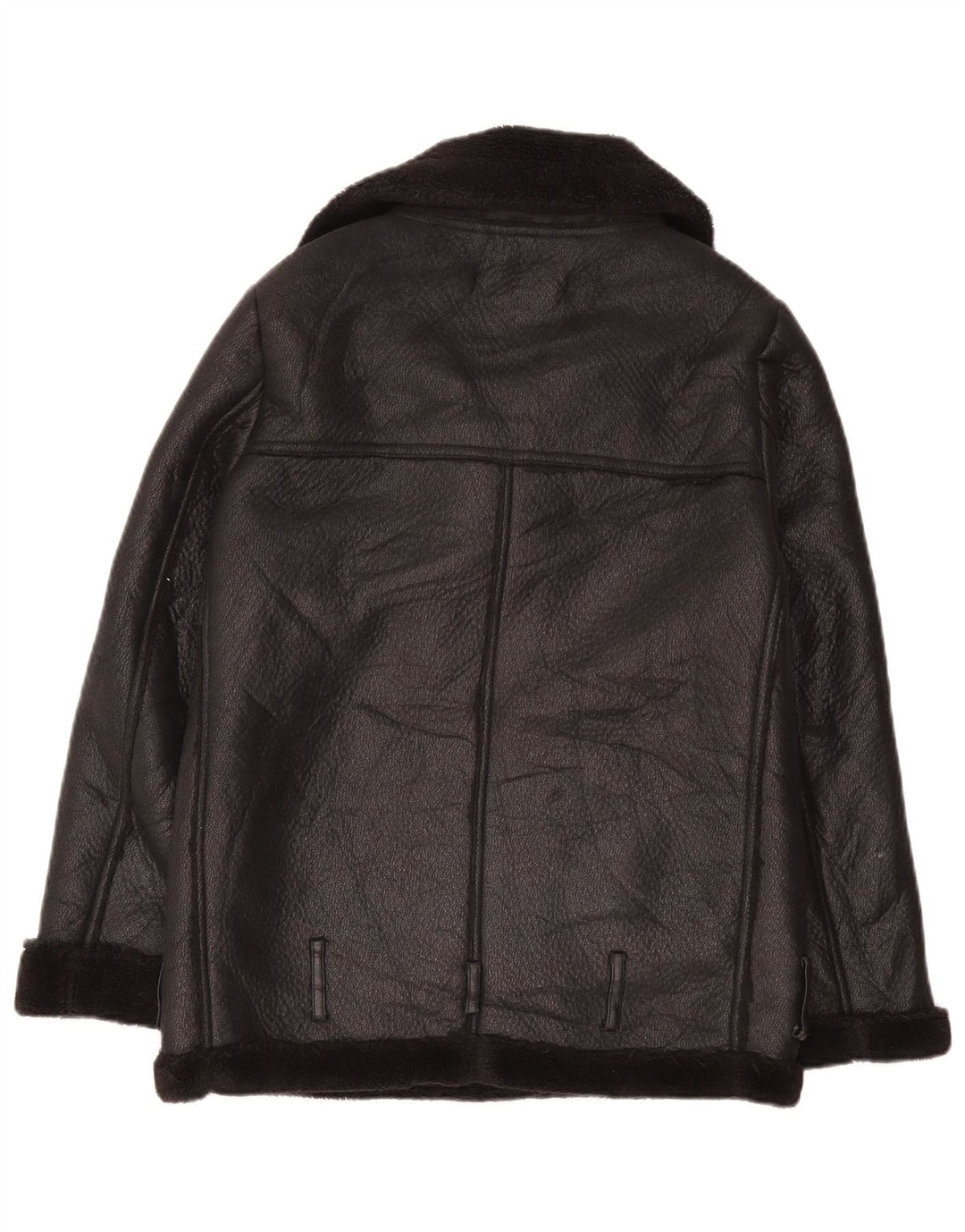 Damska kurtka Oversize Sherpa Zara UK 6 XS, czarna, poliestrowa