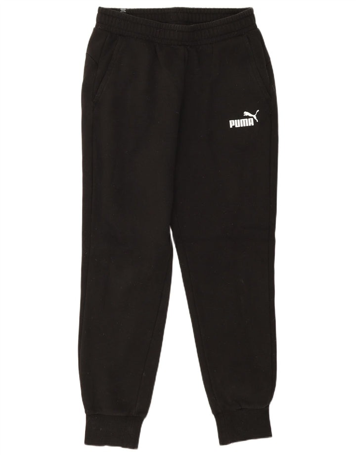 Męskie spodnie dresowe Puma Joggers, średnia czarna bawełna
