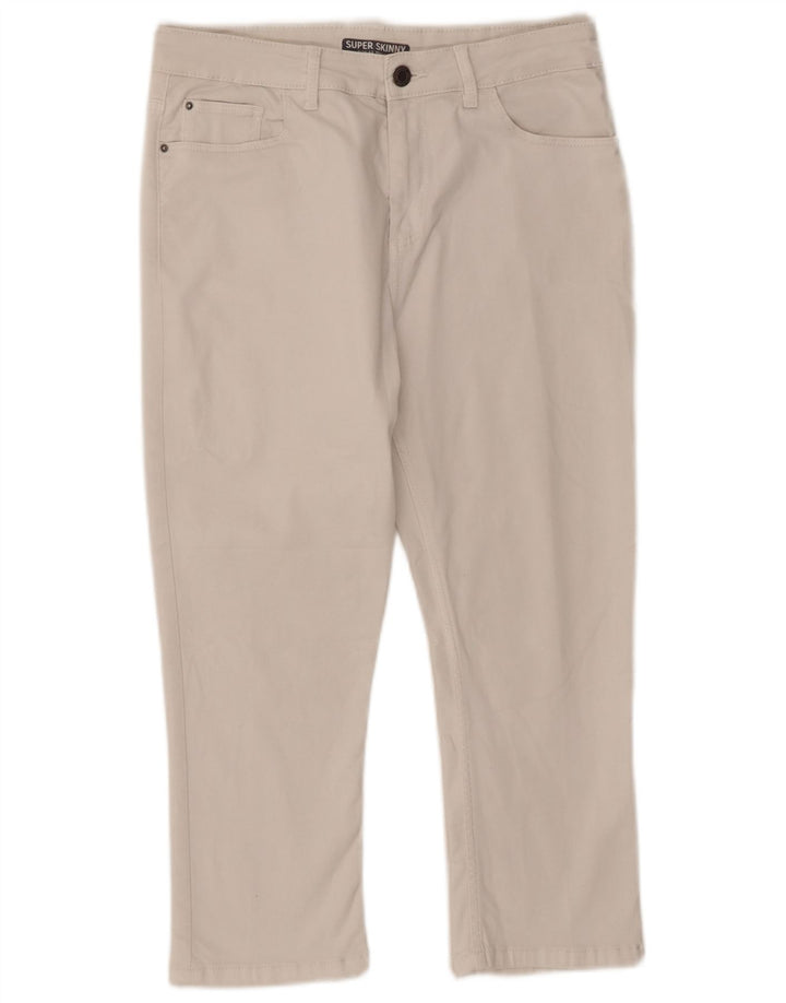 Spodnie damskie Capri Marks & Spencer UK 12 Medium W32 L21 Białe
