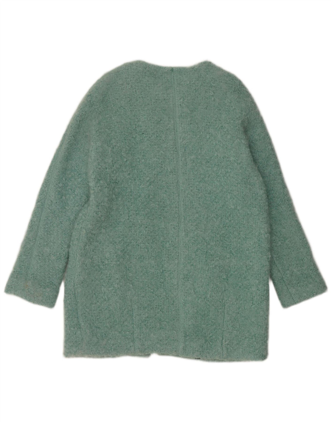 Damski płaszcz oversize Zara UK 14, średni niebieski, bawełniany