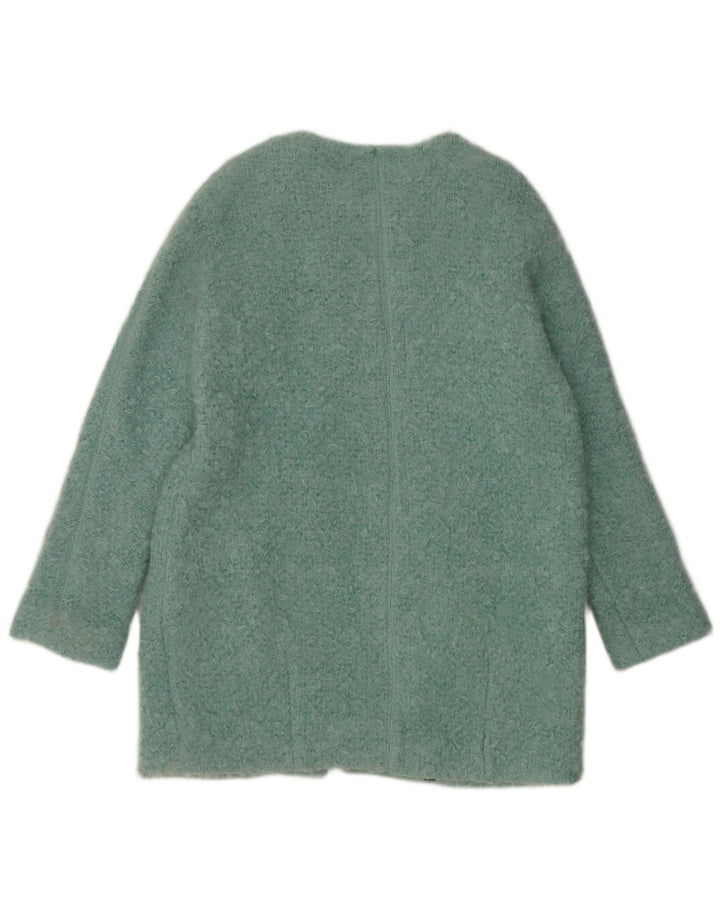 Damski płaszcz oversize Zara UK 14, średni niebieski, bawełniany