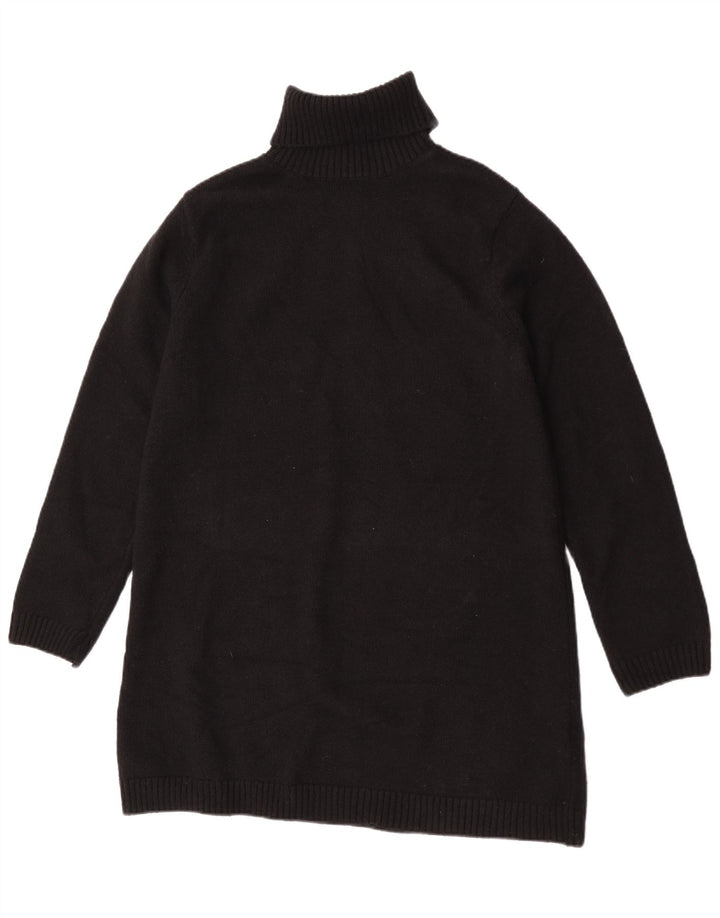 Damski sweter Zara z wywijanym dekoltem, UK 14, średni czarny poliester