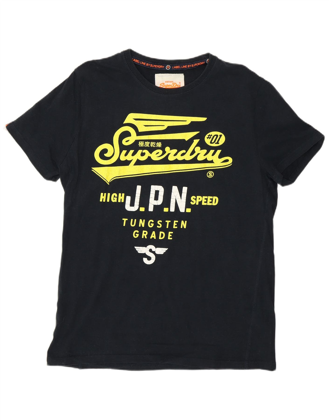 Męska koszulka z grafiką SUPERDRY Top, średnia, granatowa bawełna