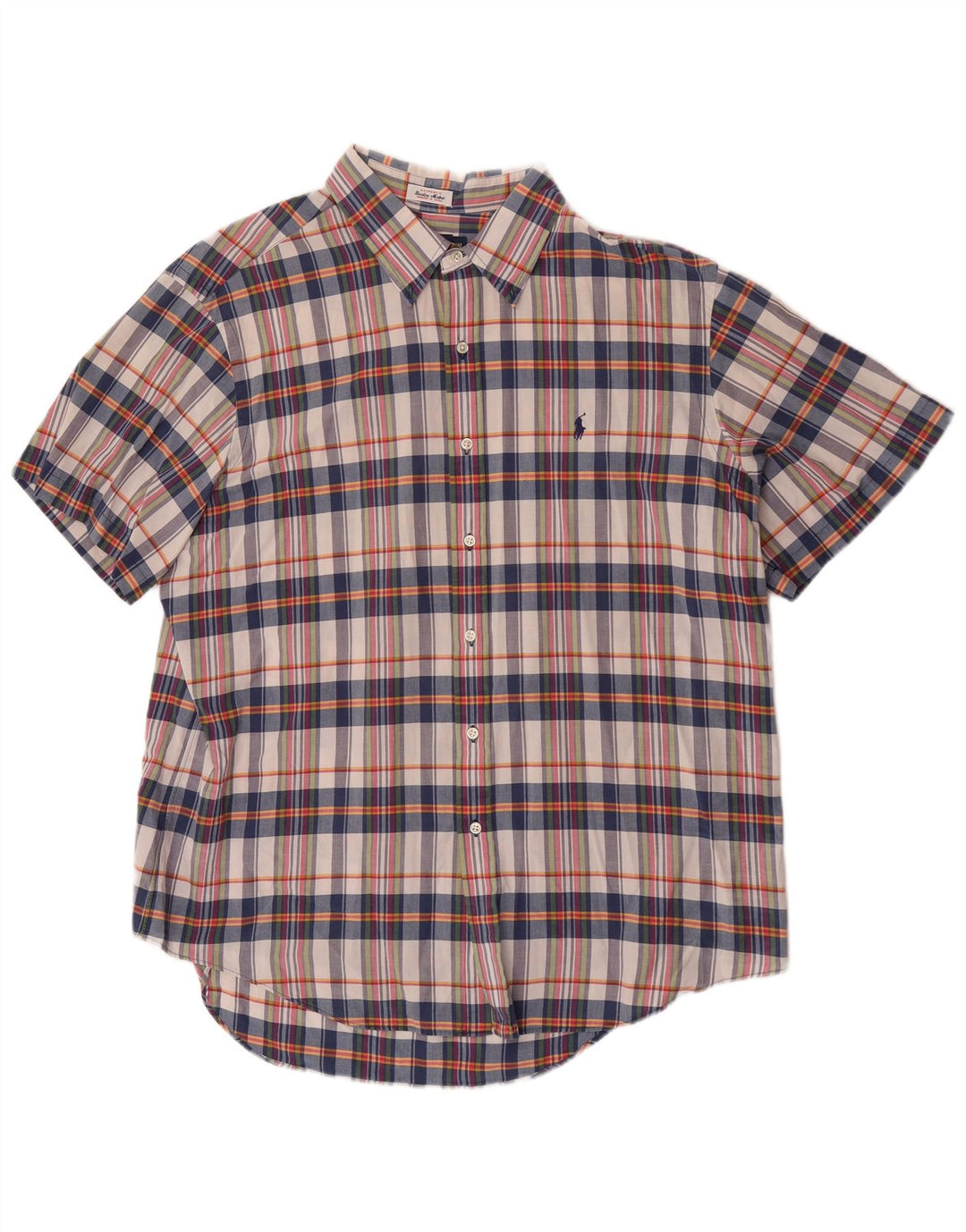 Męska koszulka Polo Ralph Lauren z krótkim rękawem 2XL, wielobarwna, bawełniana krata