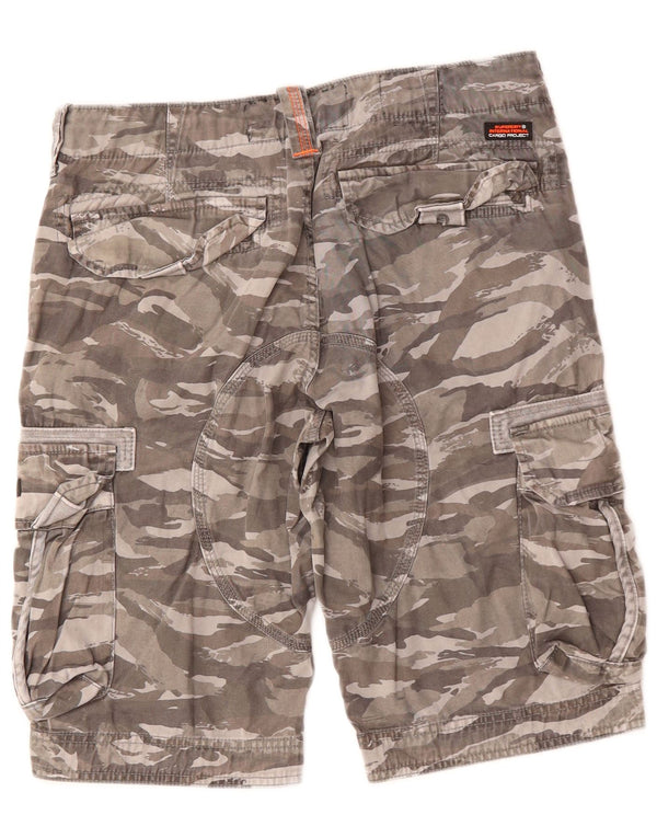 Męskie spodenki cargo SUPERDRY W31, średnia bawełna w kolorze khaki