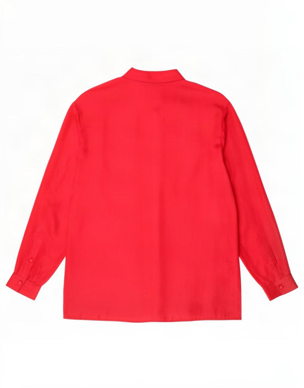 Vintage damska bluzka oversize UK 10 Small Red Silk
