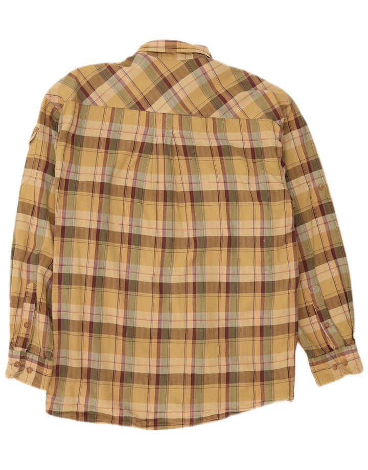 Koszula flanelowa męska Camel Active w dużą beżową kratkę