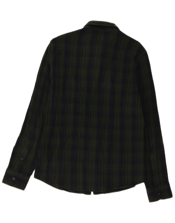 Męska koszula flanelowa Lee Slim Fit, duża, bawełniana w zieloną kratkę