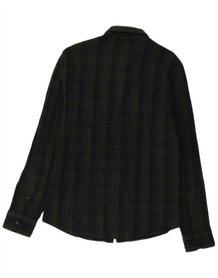 Męska koszula flanelowa Lee Slim Fit, duża, bawełniana w zieloną kratkę