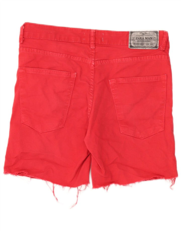 Męskie spodenki jeansowe Zara EU 40 Medium W31 czerwone