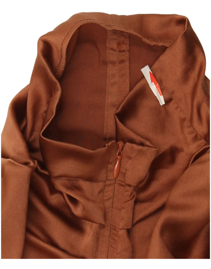 Damska bluzka z długim rękawem ALYSI Top UK 10 Small Brown Silk