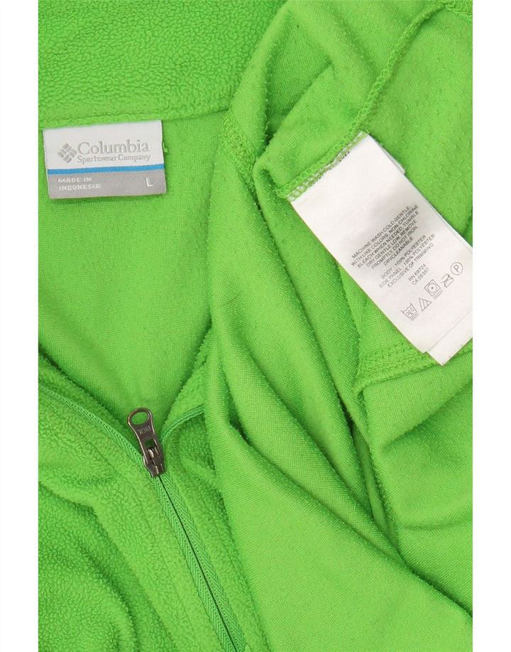 Męski sweter polarowy Columbia z zamkiem błyskawicznym, duży, zielony, z poliestru