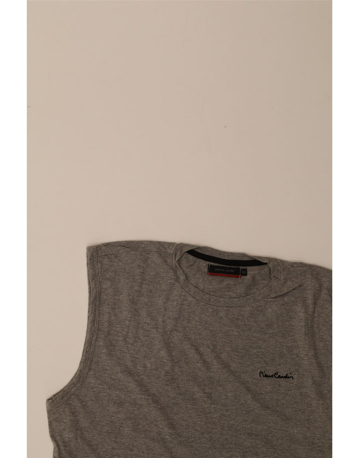 PIERRE CARDIN Mens Vest Top 2XL Grey Cotton Vintage Pierre Cardin and Second-Hand Pierre Cardin from Messina Hembry 