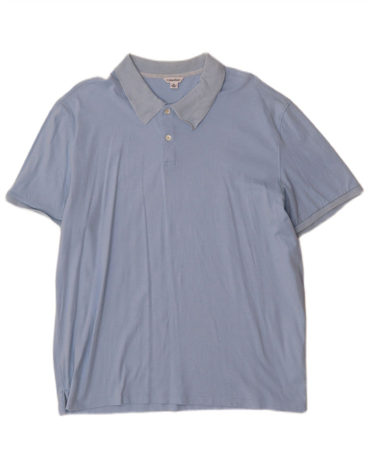 Męska koszulka polo Calvin Klein XL, niebieska, bawełniana