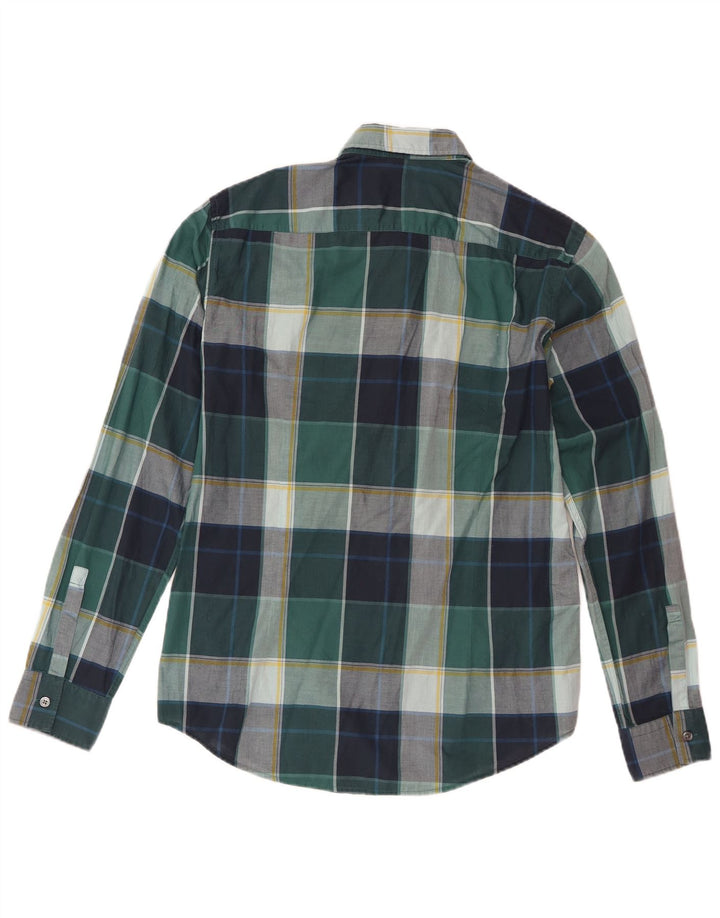 Koszula męska Hugo Boss Slim Fit, bawełniana w średnią zieloną kratkę