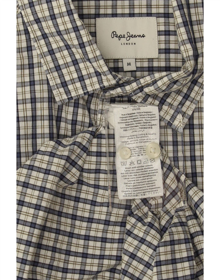 PEPE JEANS Mens Shirt Medium Navy Blue Check Cotton Vintage PEPE Jeans and Second-Hand PEPE Jeans from Messina Hembry 