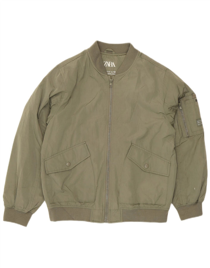 Kurtka bomberka chłopięca Zara 11-12 lat, khaki, poliester