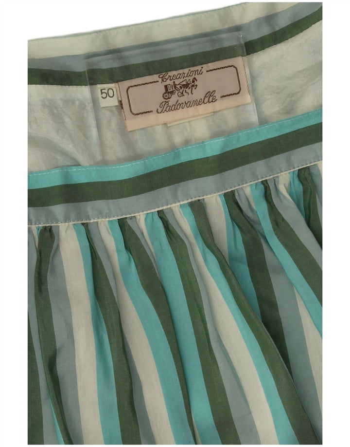 Damska plisowana spódnica Padovanelle W30 Średni wielobarwny jedwab w paski